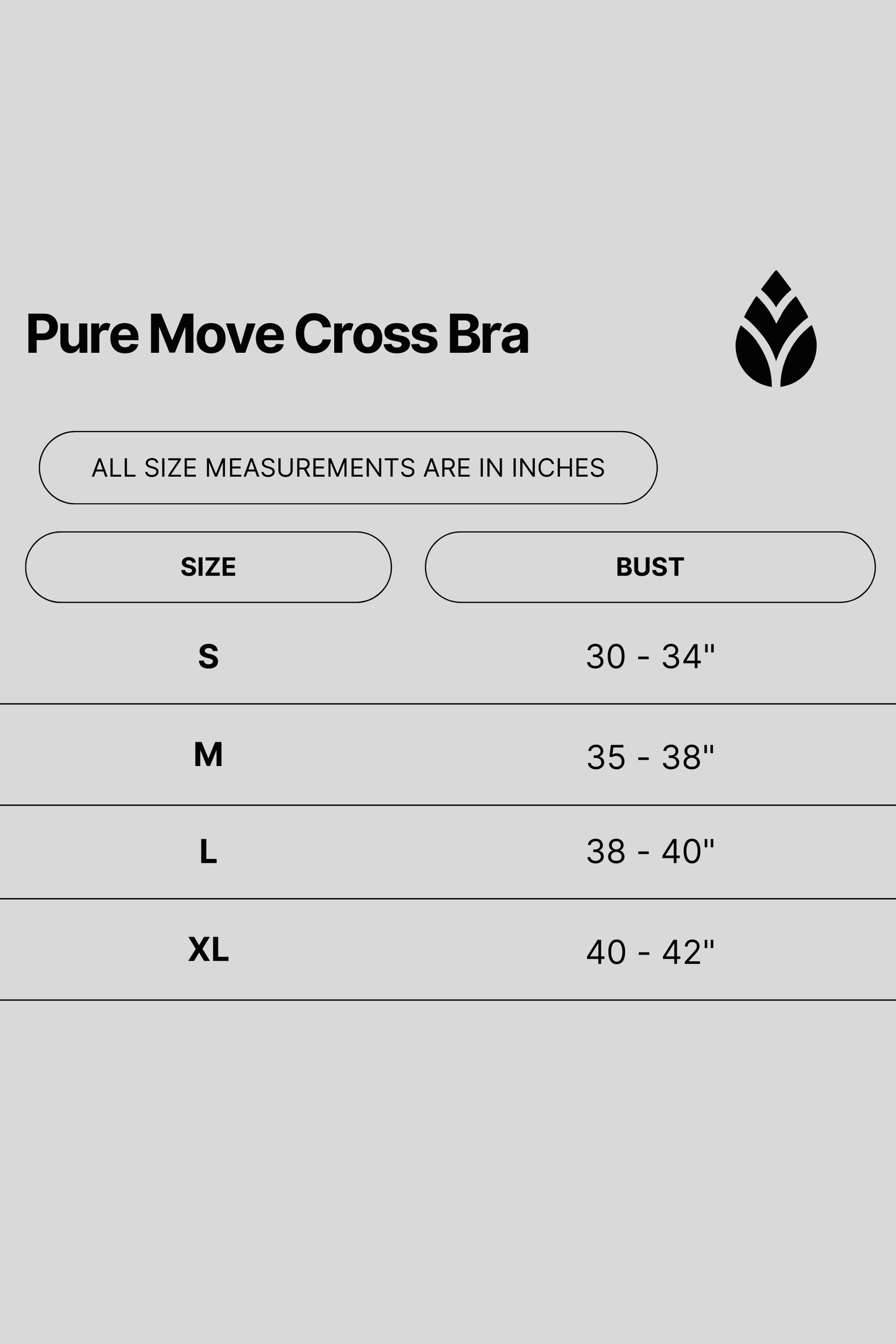 Pure Move Cross Back Bra - Black