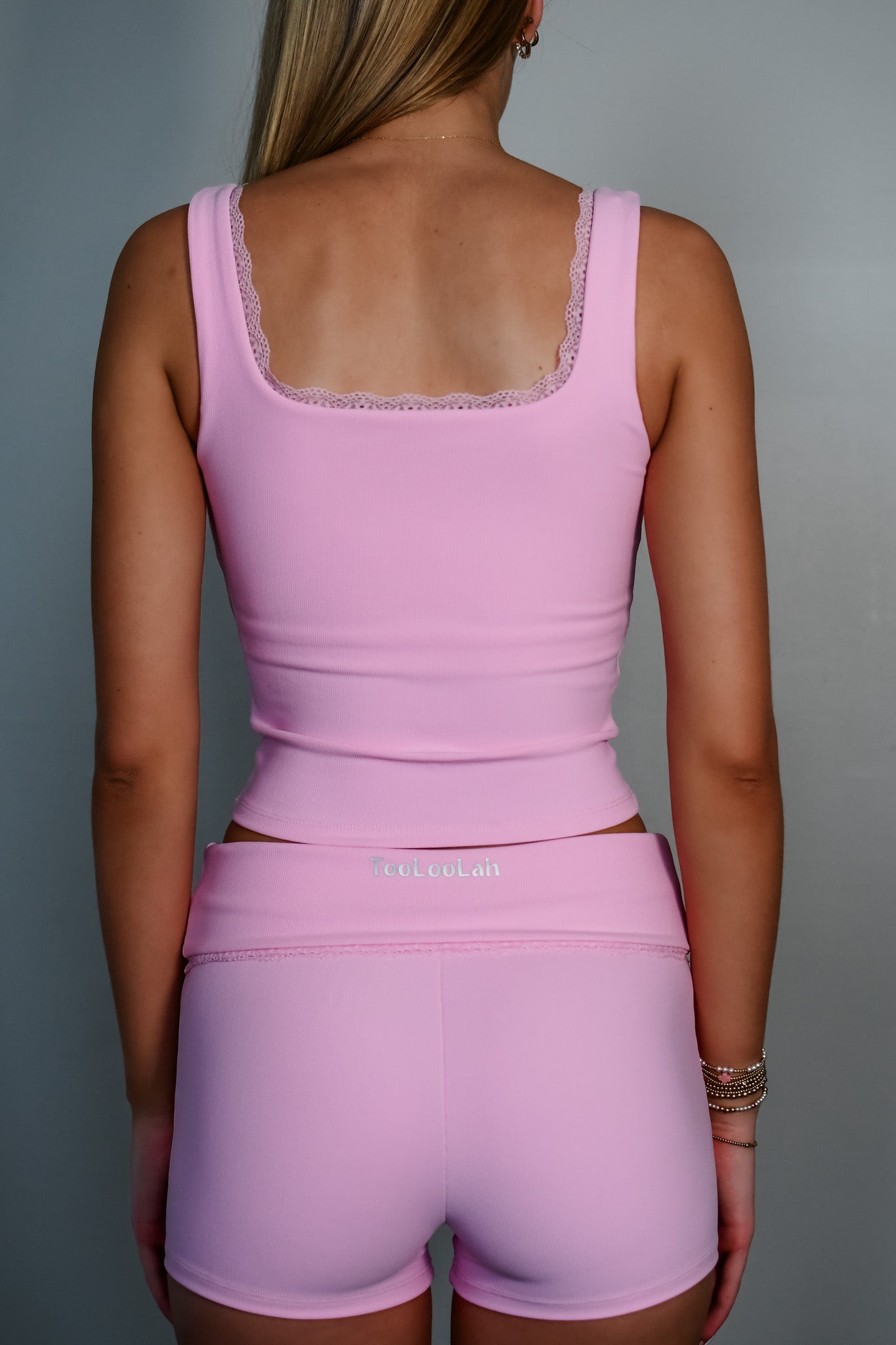 Luxe Lace Tank Top - Pink