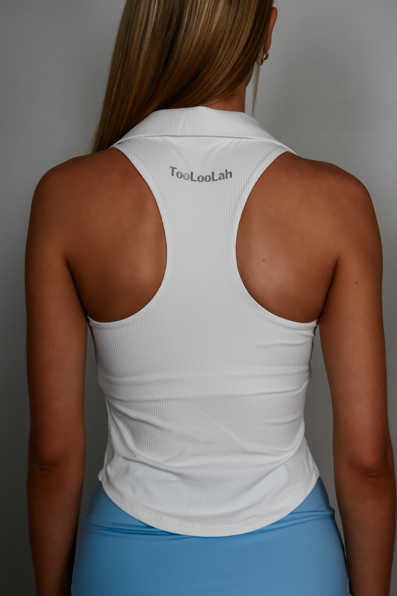 Ace Collar Tank Top - White
