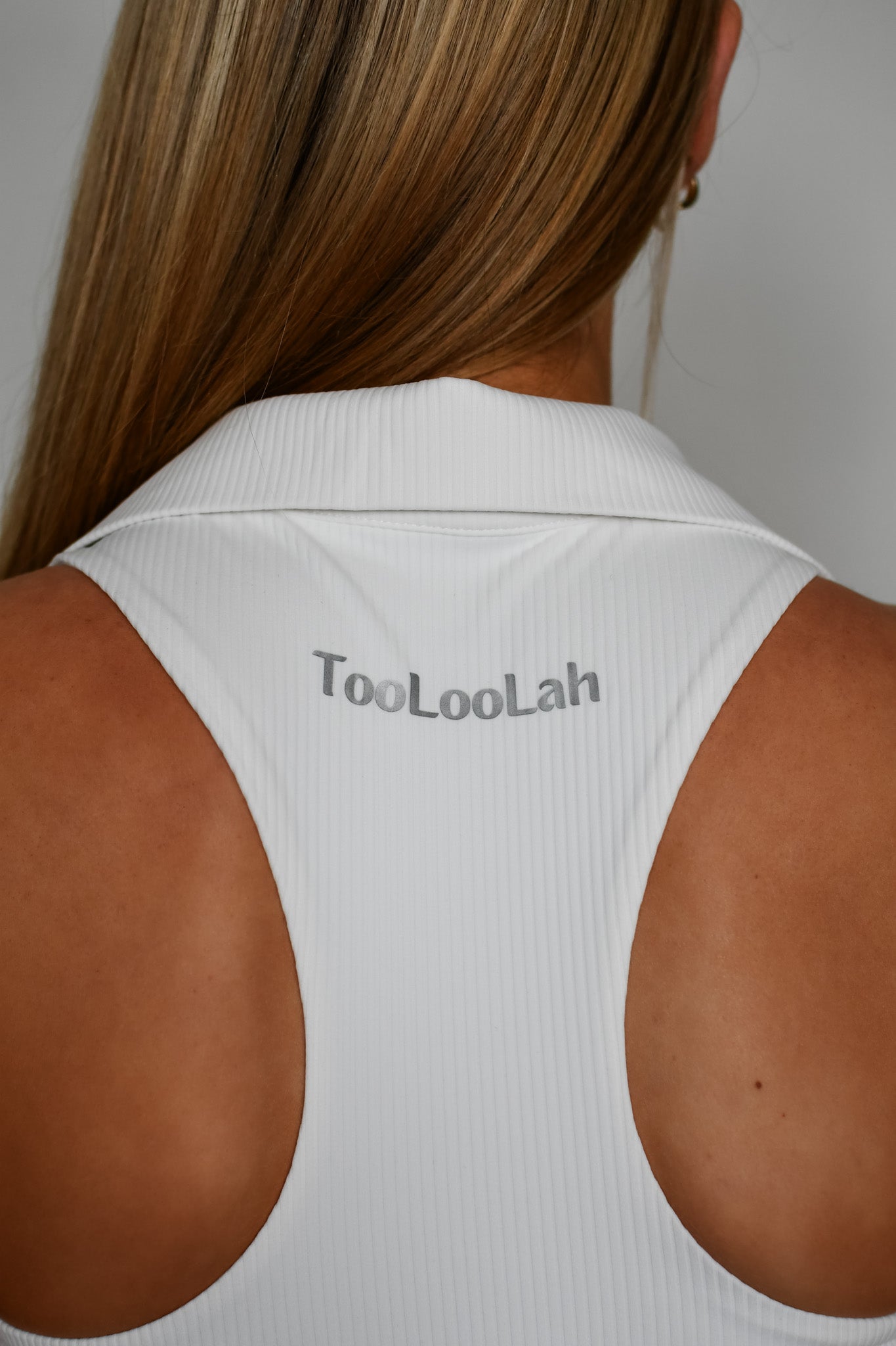 Ace Collar Tank Top - White