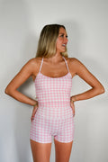 Pivot Gingham Tank - Pink