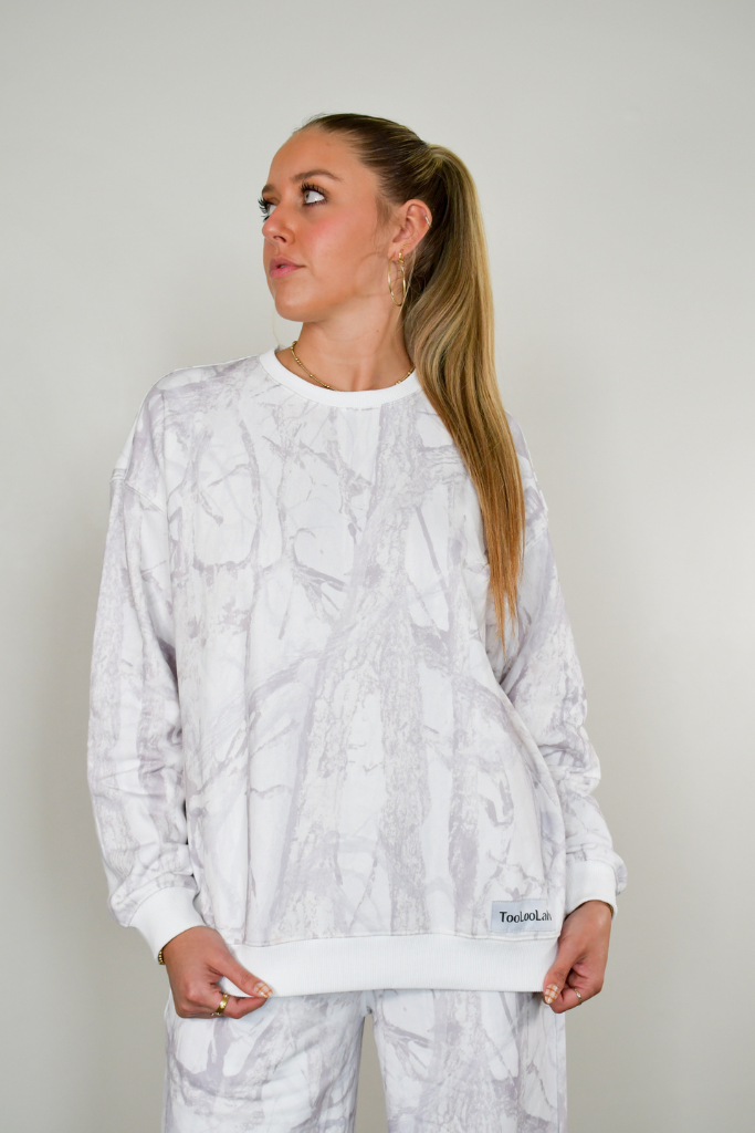 Baseline Crewneck Sweatshirt - White Camo