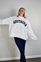 (PREORDER) Southern Mock Neck Sweatshirt - Heather Grey