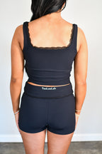 Luxe Lace Tank - Black