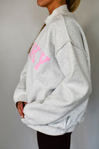 Cheeky X Tooloolah Mock Neck Sweatshirt - Ash Grey