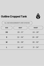 Outline Cropped Contrast Tank - Slate Grey