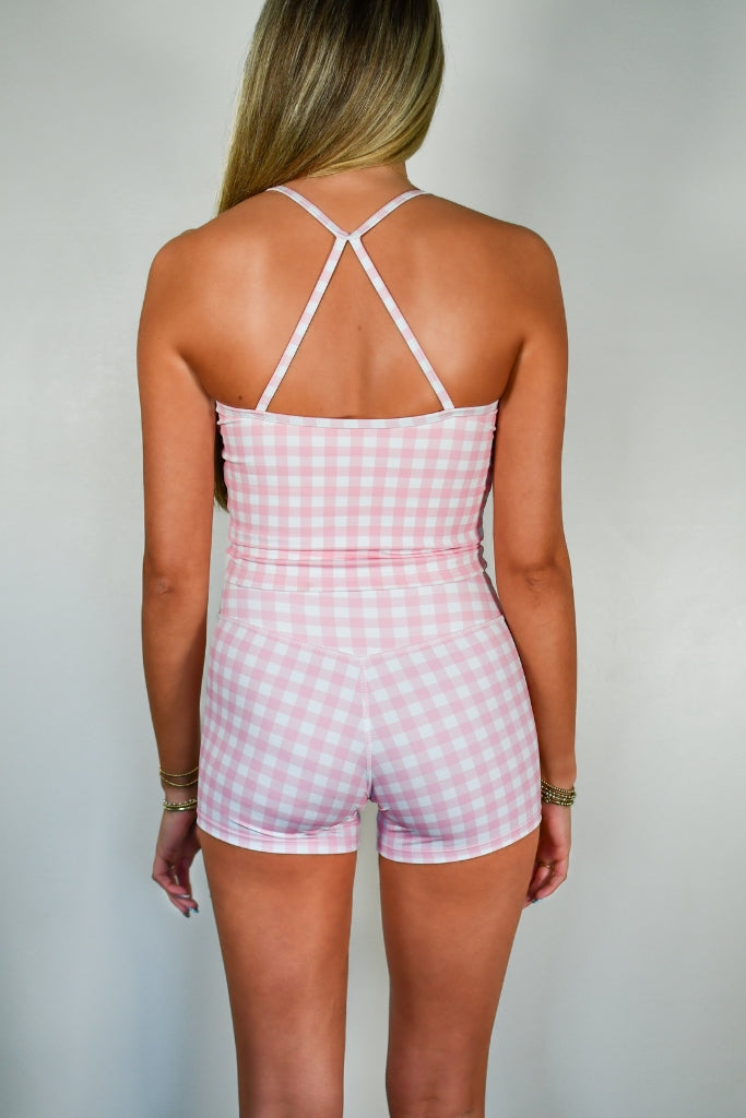 Pivot Gingham Tank - Pink