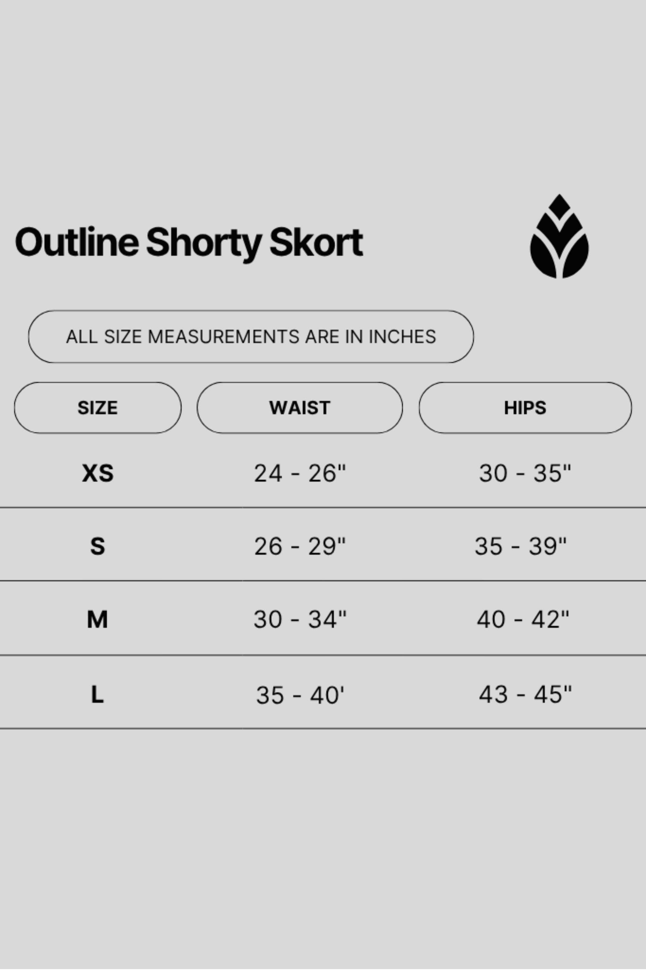 Outline Contrast Shorty Skort - Slate Grey