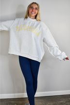 Georgia Mock Neck Sweatshirt - Heather Grey