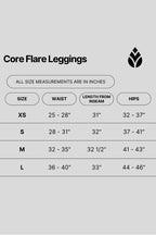 The Core Flare Leggings - Black