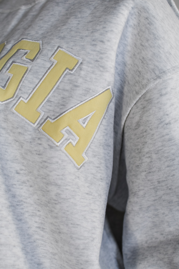 Georgia Mock Neck Sweatshirt - Heather Grey