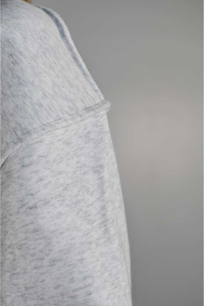 Georgia Mock Neck Sweatshirt - Heather Grey