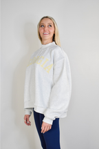 Georgia Mock Neck Sweatshirt - Heather Grey