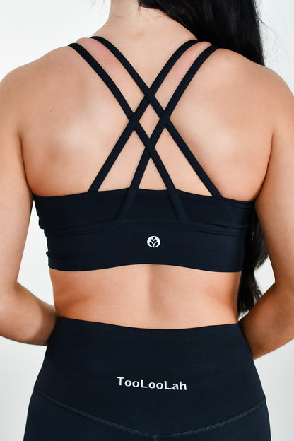 Pure Move Cross Back Bra - Black