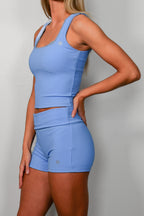 Luxe Lace Shorts - Sky Blue
