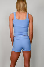Luxe Lace Shorts - Sky Blue