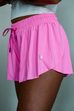 Flutter Away Butterfly Shorts - Perfect Pink