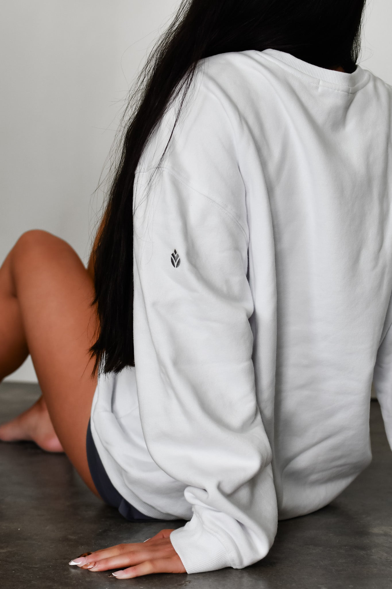 Baseline Embroidered Sweatshirt - White