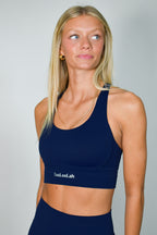 Pure Move Cross Back Bra - Navy