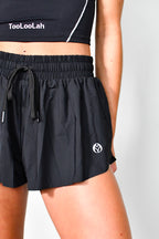 Flutter Away Butterfly Shorts - Black