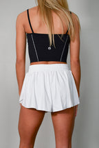 Flutter Away Butterfly Shorts - White