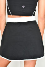 Outline Contrast Skort - Black/White