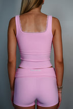 Luxe Lace Tank Top - Pink