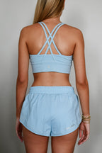 Pure Move Cross Back Bra - Light Blue