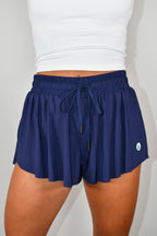 Flutter Away Butterfly Shorts - Navy