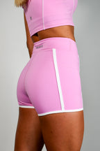 Outline Contrast Shorts - Candy Pink/White
