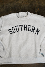 Classic Southern Mock Neck Sweatshirt - Heather Grey