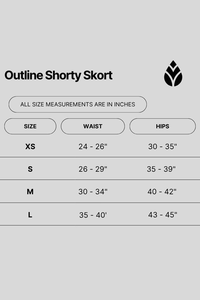 Outline Contrast Shorty Skort - Black/White