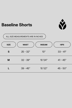 baseline-shorts size chart